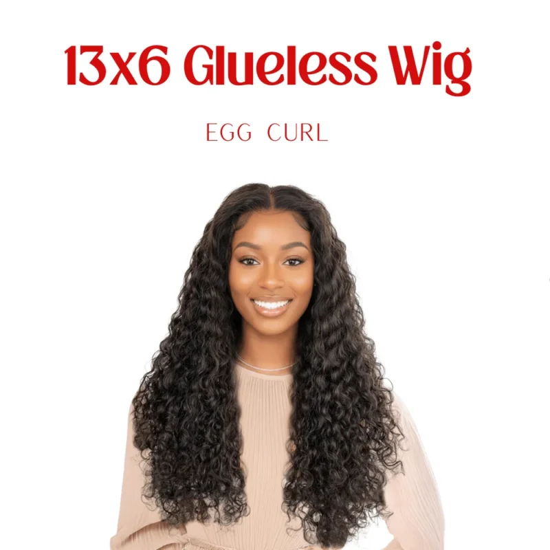Dream Hair Egg Curl 13x6 Glueless Wig (natural color) - gtworld.de