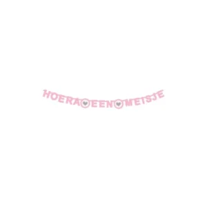 Geboorte Letterslinger Hoera Een Meisje 1,85m van Haza Witbaard koop je bij Partywinkel