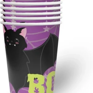 Halloween Bekers Paars Boo 250ml 8st van VDV Benefit koop je bij Partywinkel