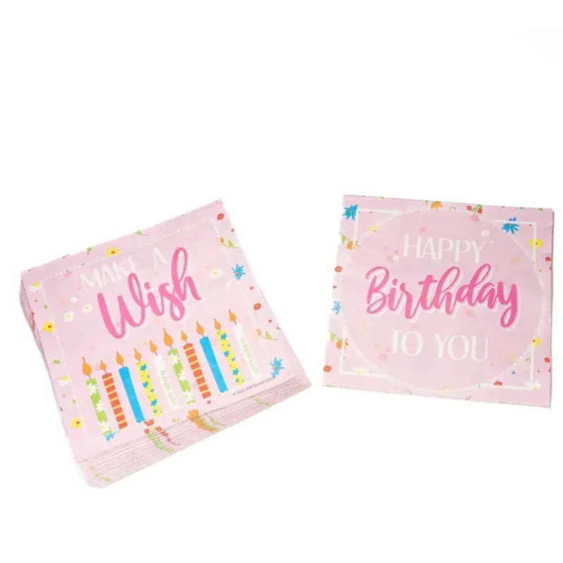Happy Birthday Servetten Make A Wish 33cm 20st van VDV Benefit koop je bij Partywinkel