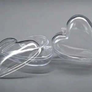 Plastic Transparent Heart 10cm