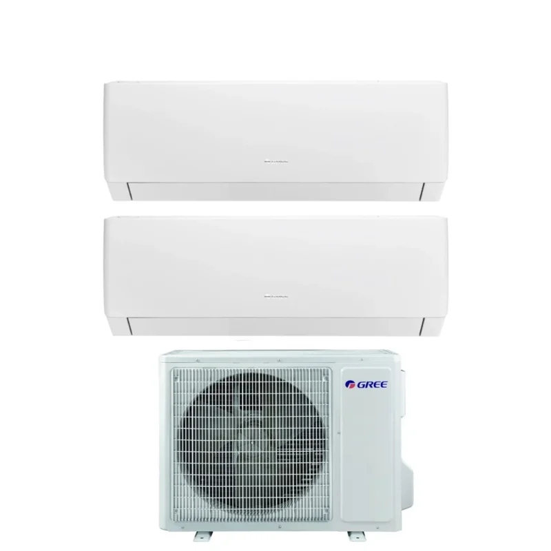 climatizzatore condizionatore gree dual split inverter serie pular 9_9 con gwhd 14 nk6no r 32 wi fi integrato 9000_9000