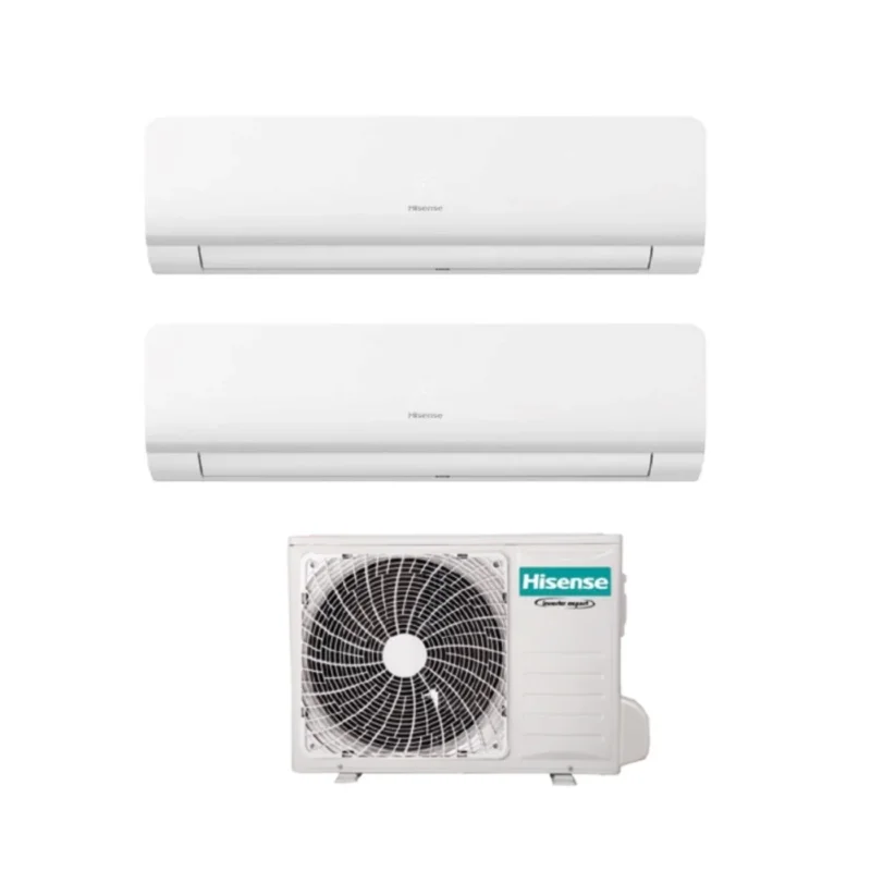 climatizzatore condizionatore hisense dual split inverter serie new energy 9_9 con 2amw42u4rra r 32 wi fi integrato 9000_9000 novita