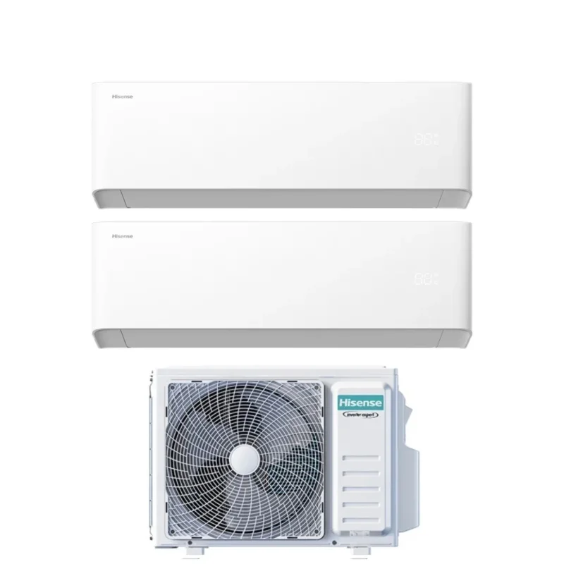 hisense condizionatore hisense dual split uni hb 99 con 2amw42u4rgc r 32 wi fi integrato