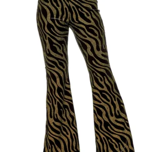 Pailletten-Hose für Damen gold-schwarz