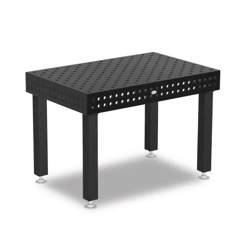 Produktansicht von Siegmund Schweißtisch 1200 x 800 x 150 mm Professional Extreme 8.7 System 22 Plasmanitriert, Diagonalraster Höhe 700 mm mit Bodenverankerung