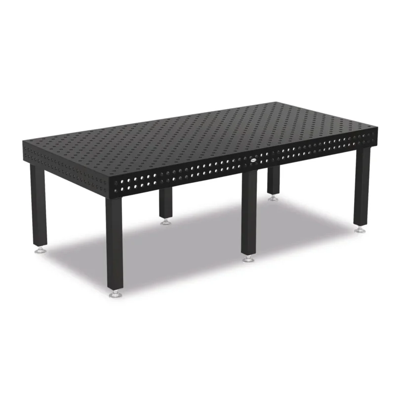 Produktansicht von Siegmund Schweißtisch 2400 x 1200 x 150 mm Professional Extreme 8.7 System 22 Plasmanitriert, Diagonalraster höhenverstellbar 500-800 mm