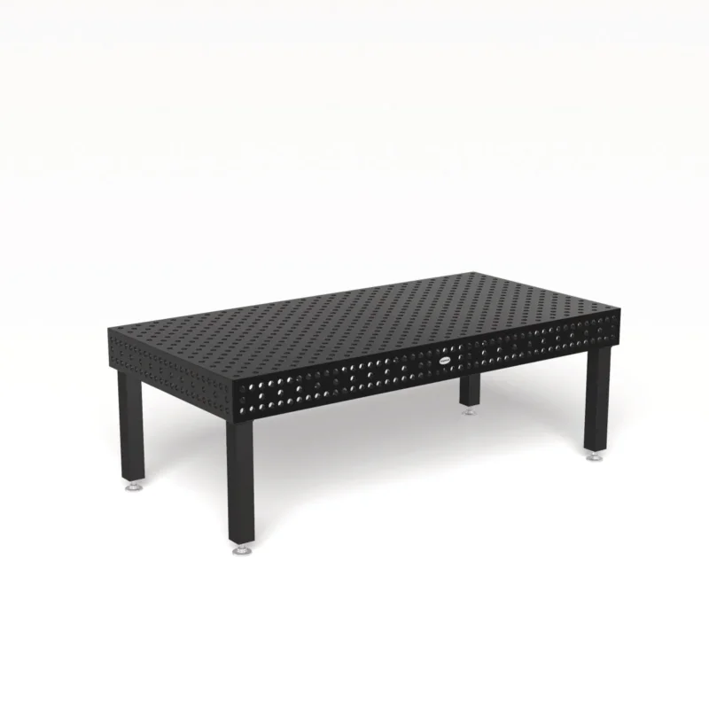 Produktansicht von Siegmund Schweißtisch 2400 x 1200 x 200 mm Professional Extreme 8.7 System 28 Plasmanitriert, Diagonalraster höhenverstellbar 550-900 mm