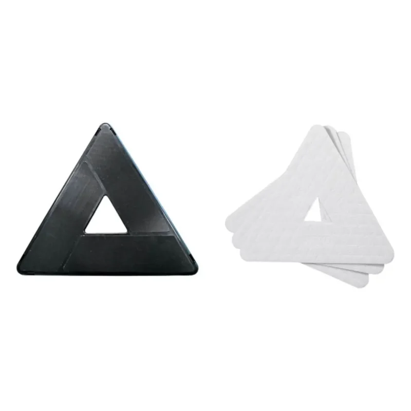 Schwarzweiße dreieckige autofahrerreflektoren ungwer stingray quikpad adapter set sradk mit zentraler auslassung und mehrlagigem weißem reflektor