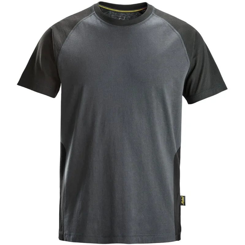 Snickers Workwear - T-Shirt 2-Farben T-Shirt 25505804004 S,stahlgr-schw