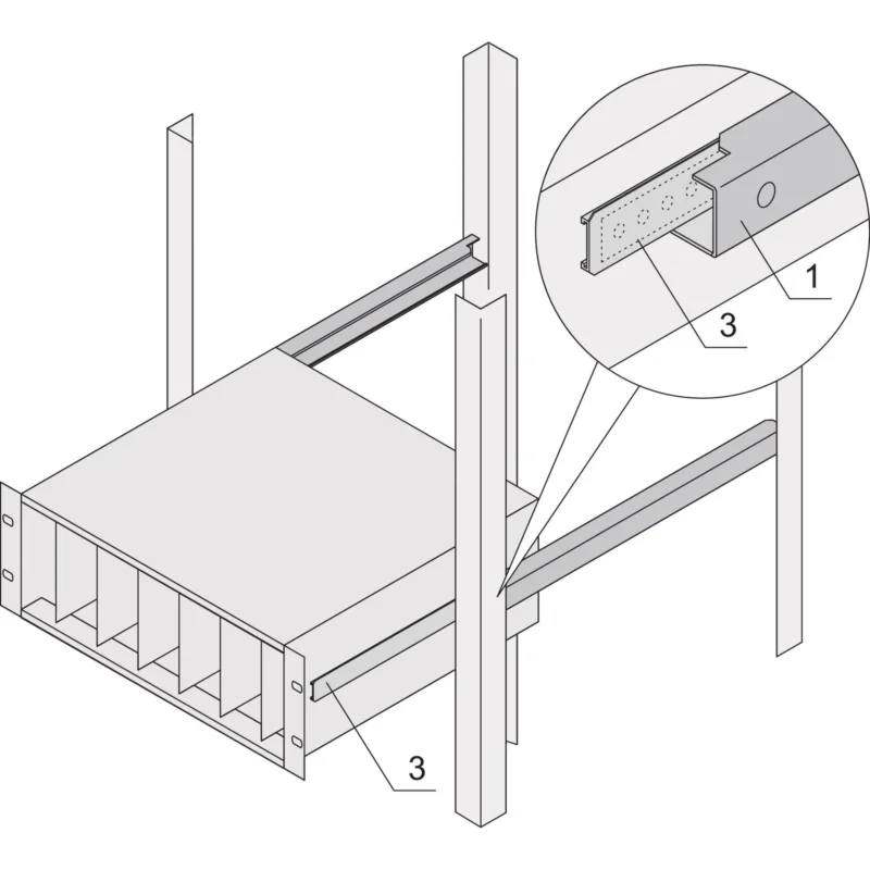 Schroff - Komponente für den Ausbau (Schaltschrank) X-Versteifungsprofil 24562454 (VE2) für europacPRO 235T − 4 Packung