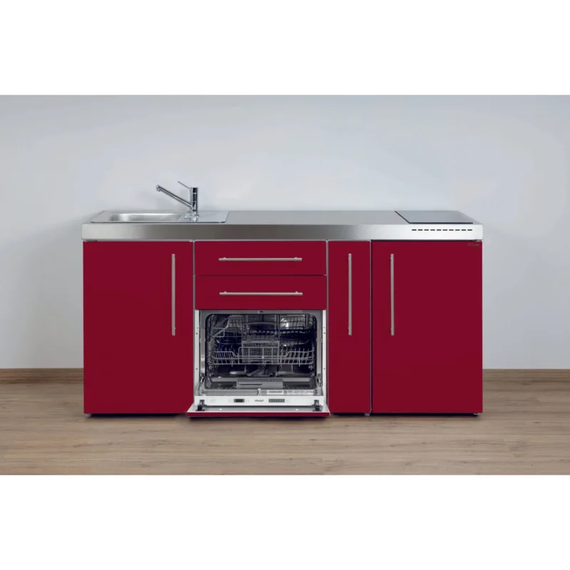 Stengel - Mini-Küche Miniküche Premiumline MPGSBR180AKSGSIKFrBl Bordeauxrot