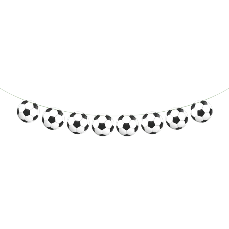 Voetbal Slinger Zwart Wit 2m van WeFiesta koop je bij Partywinkel