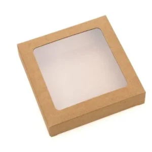 Kraft Gift Boxes with Window 10.5x2.2x10.5cm